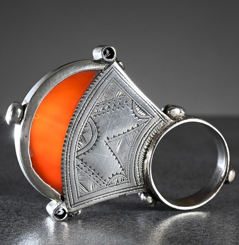Silver ring carnelian - silver,