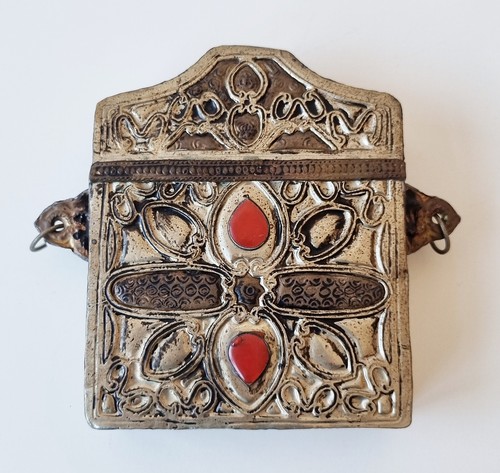 Antike koran box messing - in,