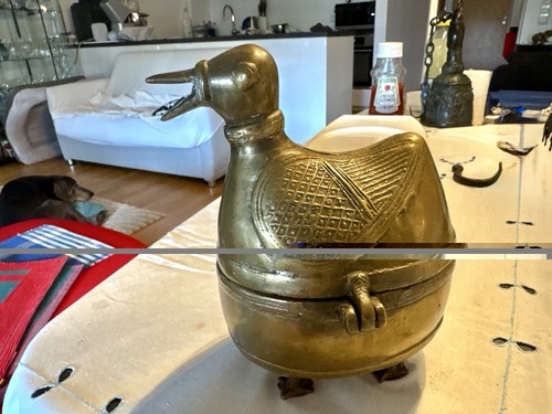 Schweres antikes bronze vogel - antikes,